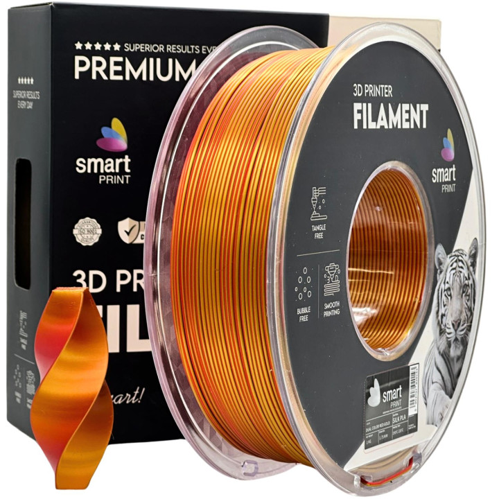 Selyem PLA Két Színű piros arany | Smart Print