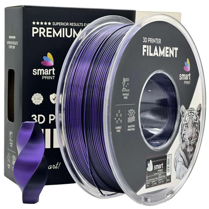 Silk PLA Dual Color negru mov | Smart Print
