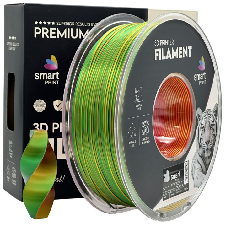 Selyem PLA Háromszínű piros sárga zöld | Smart Print