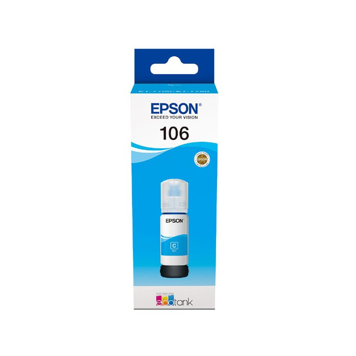 Epson original ink C13T00R240, 106, cyan, 70ml