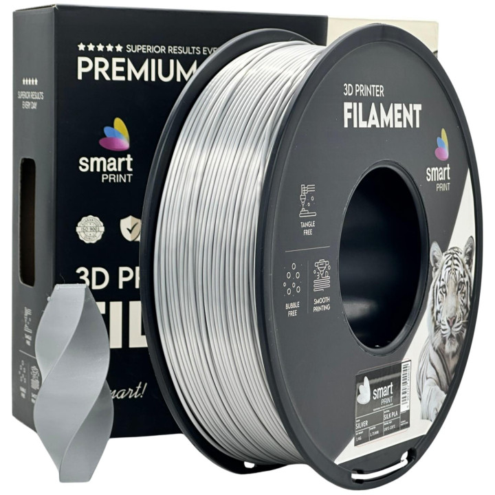 Silk PLA argintiu | Smart Print
