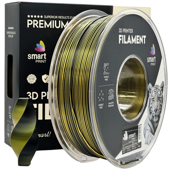 Silk PLA Двуцветен черно злато | Smart Print