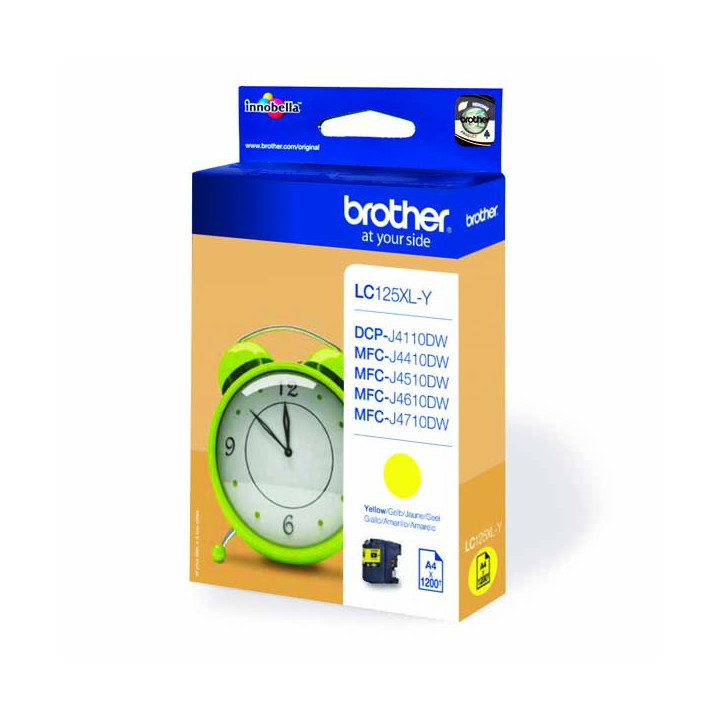 Compatible ink cartridge LC125XLY, 15ml for Brother printers (BULK)