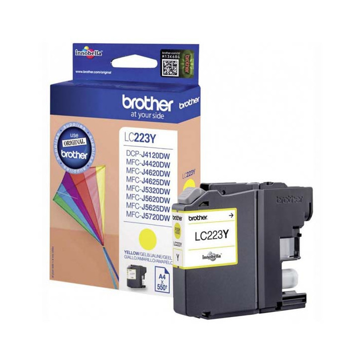 Încărcătură cerneală compatibilă LC223Y, XL, 10ml pentru imprimante Brother (BULK)