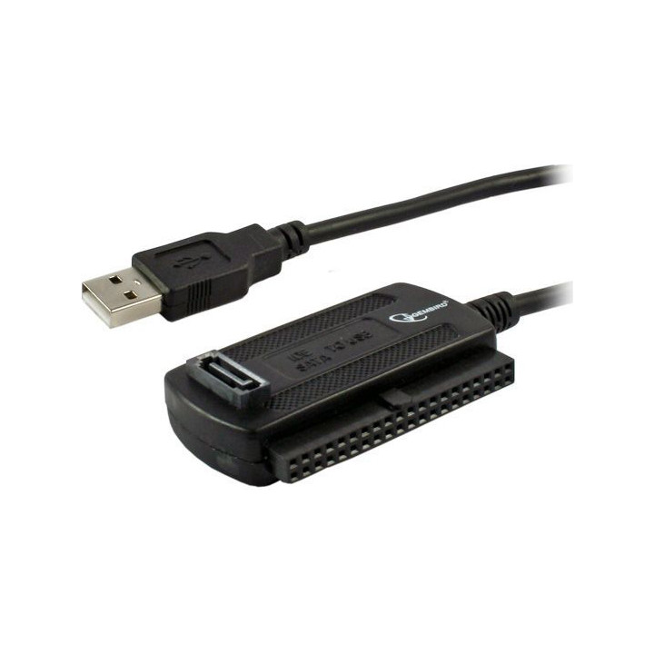 USB GEMBIRD kábel, USB 2.0 (T) IDE (F) vagy S-ATA (F) 30cm, USB adapter 2.5"/3.5" egységekhez, fekete "AUSI01"