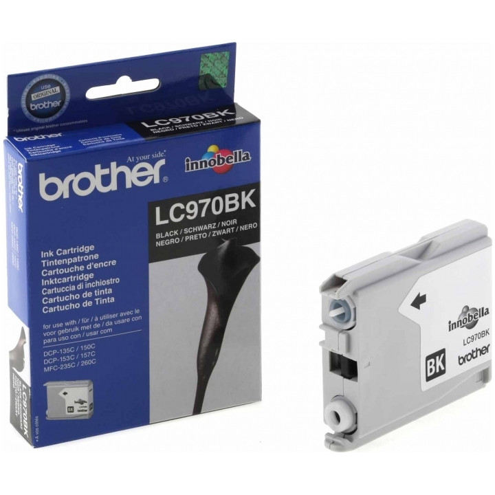 Оригинален мастилен картридж Brother Black LC970BK за DCP-135C|150C|153C|157C|235C|260C|MFC-260C 500 "LC970BK"