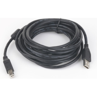 USB кабел GEMBIRD за принтер USB 2.0 (T) към USB 2.0 Type-B (T) 1.8м, премиум позлатени конектори, черен "CCF-USB2-AMBM-6"