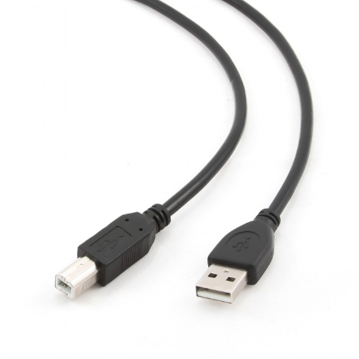USB кабел GEMBIRD за принтер USB 2.0 (T) към USB 2.0 Type-B (T) 1.8m, позлатени конектори, черен "CCP-USB2-AMBM-6" / 45505977