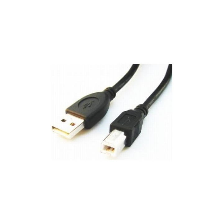 USB KÁBEL GEMBIRD USB 2.0 (T) - USB 2.0 Type-B (T) 4,5m aranyozott csatlakozókkal, fekete "CCP-USB2-AMBM-15"
