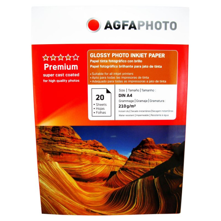 Hartie foto Agfa Glossy A4, 210 g/mp