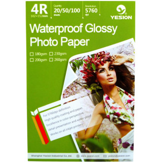 Hartie foto Yesion Waterproof Glossy 4R, 230 g/mp, 20 coli/pachet