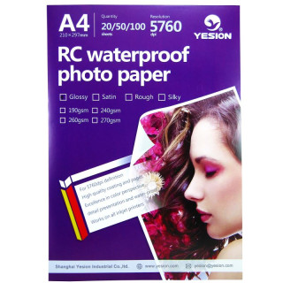 Hartie foto Yesion Ultra Glossy A4 RC, 260 g/mp, 20 coli/pachet