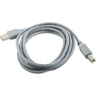 USB кабел GEMBIRD за принтер USB 2.0 (T) към USB 2.0 Type-B (T) 1.8м, позлатени конектори, сив "CCP-USB2-AMBM-6G"