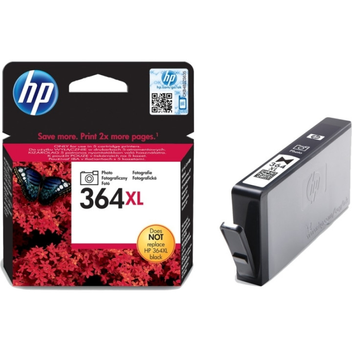 Original HP Black Ink Cartridge No. 364XL for PhotoSmart 7510 | C5380 | 6380 | D5460 | 7560 "CB322EE"