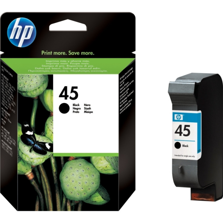 HP 45-ös fekete eredeti tintapatron DeskJet 815|855|870|980|1100|1120|1125|1280|1600 "51645AE"