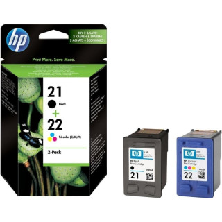 Комбо пакет оригинални HP черен/цветен номер 21+22 за DeskJet 3940 "SD367AE"