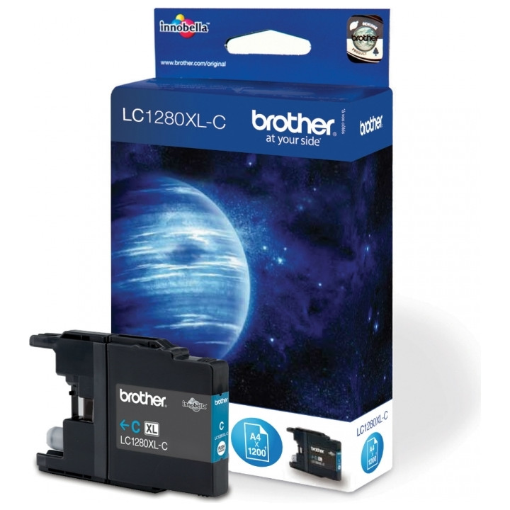 Original Brother Cyan Ink Cartridge LC1280XLC for DCP-J525 | J725 | J925 | MFC-J430 | J5910 | J625 | J6510 | J6910 1.2K "LC1280X