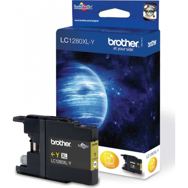 Original Brother Yellow Ink Cartridge LC1280XLY for DCP-J525 | J725 | J925 | MFC-J430 | J5910 | J625 | J6510 | J6910, 1.2K.