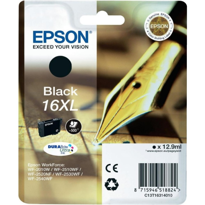 Original Epson Black Ink Cartridge T1631 for WF2540 "C13T16314010"