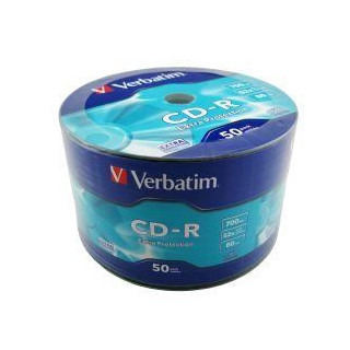 CD-R Verbatim non-printable, 700MB, 52x, Pachet 50 discuri