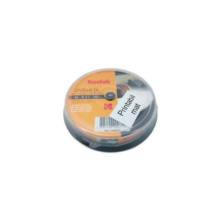 Blu-Ray Kodak full printabil mat, 8.5GB, 8x, cake box 10 discuri