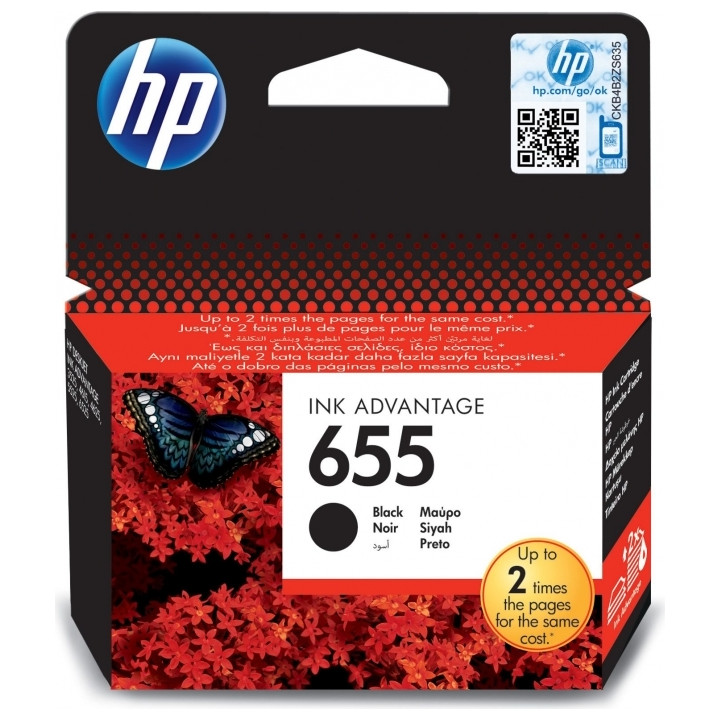 HP 655 Fekete Eredeti Tintapatron DJ3525|4615|4625|5525|6525 "CZ109AE"