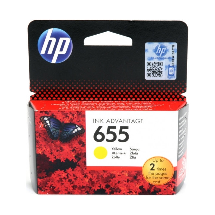 Cartus Cerneala Original HP Yellow, nr.655, pentru DJ3525|4615|4625|5525|6525, , (timbru verde 0.15 lei), "CZ112AE"