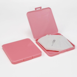 Cutie pentru pastrare roz portabila, KN95, 130x130x15mm