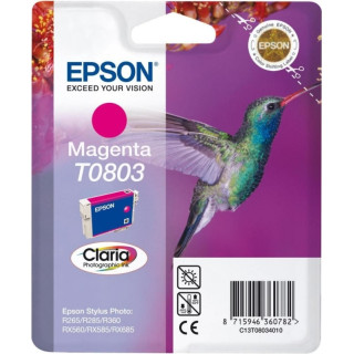 Cartus Cerneala Original Epson Light Magenta, T0803, pentru Stylus Photo R265|360|RX562, , (timbru verde 0.15 lei), "C13T0803401
