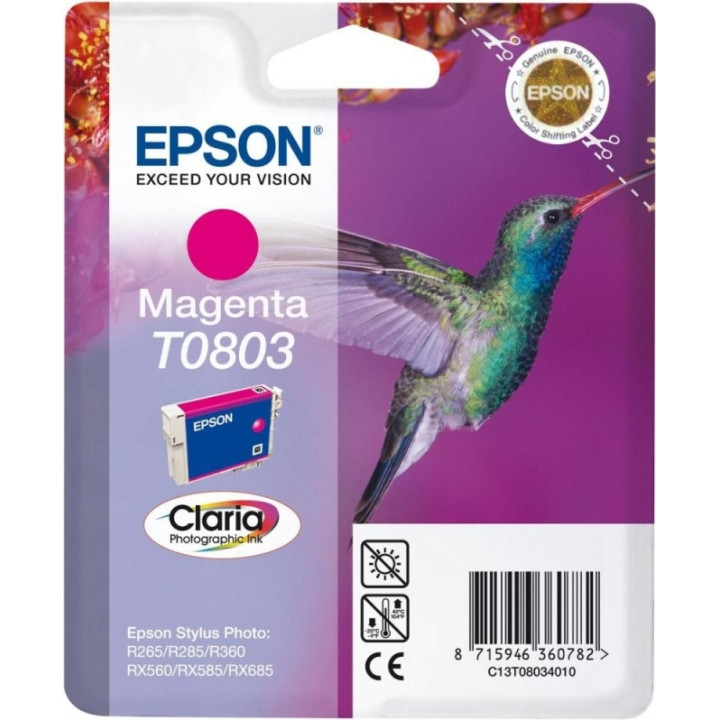 Картридж оригинално мастило Epson Light Magenta T0803 за Stylus Photo R265|360|RX562 "C13T08034011" (RAPO)
