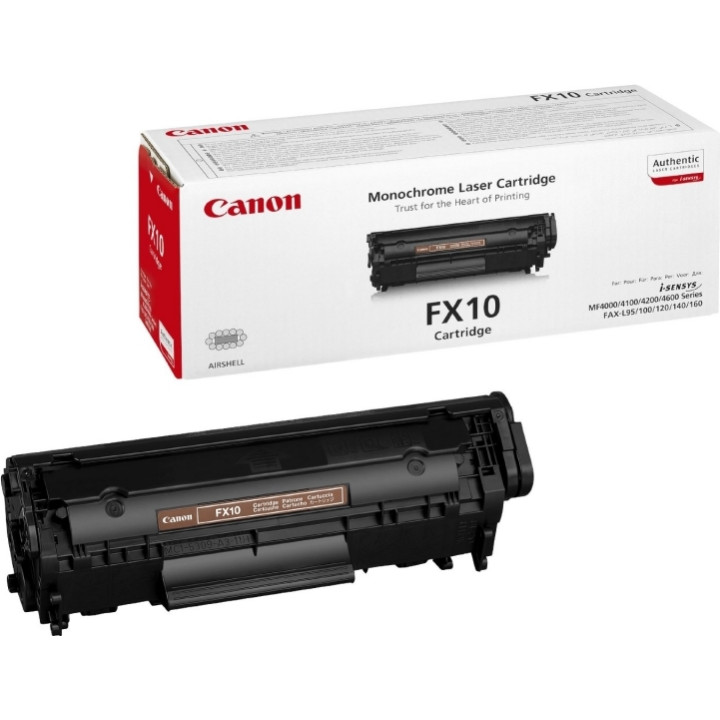 Original Canon Black Toner FX-10 for L100, L120, L140, L160, MF-4010, MF-4120, MF-4140, MF-4150, MF-4270, MF-4320, MF-4330, MF-4