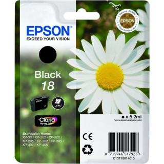 Cartus Cerneala Original Epson Black, T1801, pentru XP102|202|205|302|305|402|405, , (timbru verde 0.15 lei), "C13T18014010"