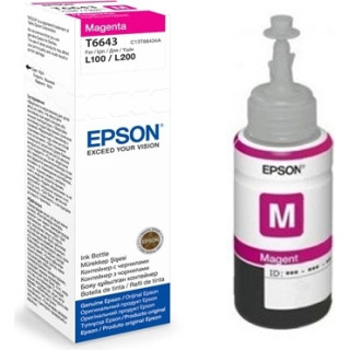 Оригинален мастилен картридж Epson Magenta T66434A за L100|L120|L200|L110|L210|L220|L300|L355|L550 "C13T66434A" (RAPO)