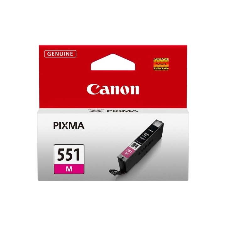 Cartus Cerneala Original Canon Magenta, CLI-551M, pentru Pixma IP-7250|8750|IX-6850|MG-5450|5550|5650|6350|6450|6650|7150|7550|M
