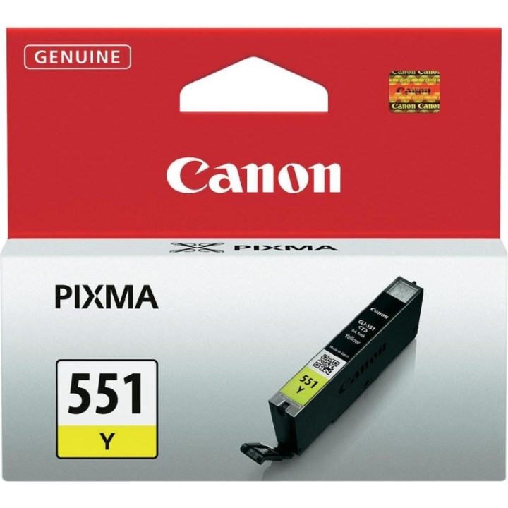 Canon Eredeti Sárga Tintapatron CLI-551Y Pixma IP-7250|8750|IX-6850|MG-5450|5550|5650|6350|6450|6650|7150|7550|MX-725|925 7ml "B