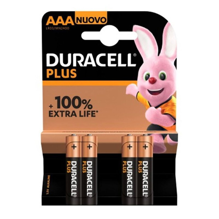 Baterii alcaline Duracell Plus 100% Extra Life LR3 4 buc/blister