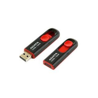 Memorie USB ADATA, 32GB, capac retractabil, Black/Red (4718050609659)