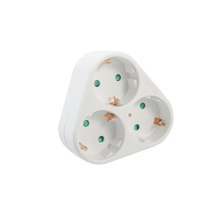 Triplu Stecher SPACER, 3 prize schuko