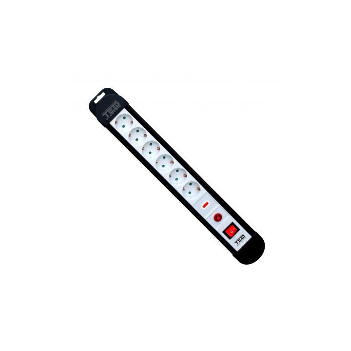 Prelungitor 1.8m, 5 prize schuko, 2 x USB, Alb