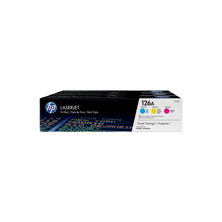 Combo-Pack Eredeti HP CMY nr.126A a LaserJet Pro 100 M175|CP1025|M275 3x1K "CF341A"