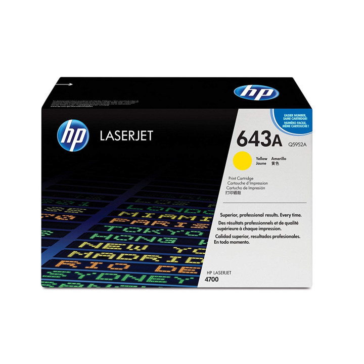 Original HP Yellow Toner No. 643A for Color LaserJet 4700 Series 1K "Q5952A"