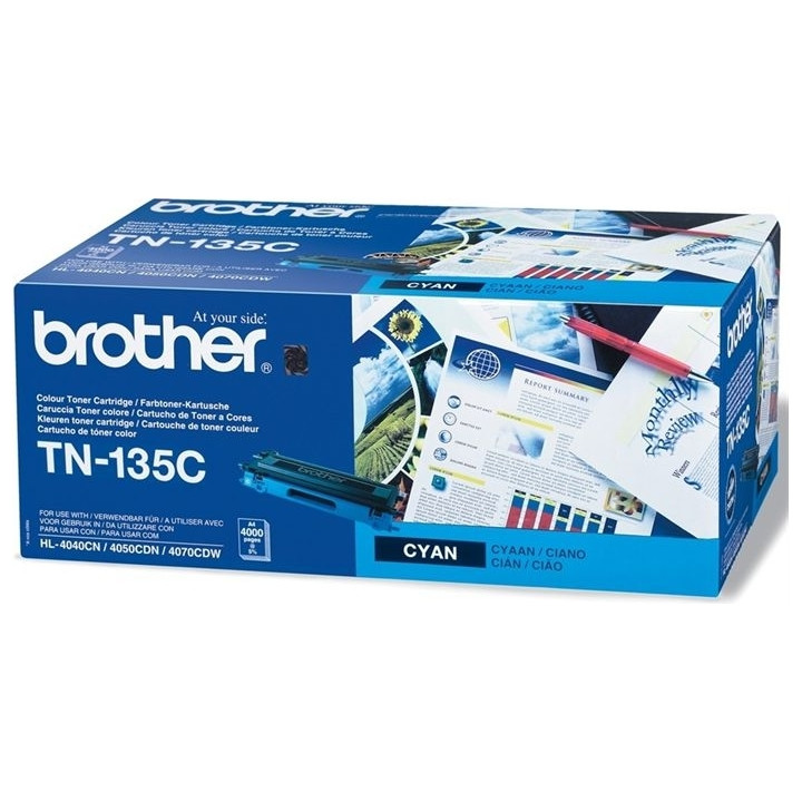 Toner Original Brother Cyan, TN135C, pentru MFC-9440|9450|9840|9040|HL-4070|4040|4050, 4K,"TN135C"
