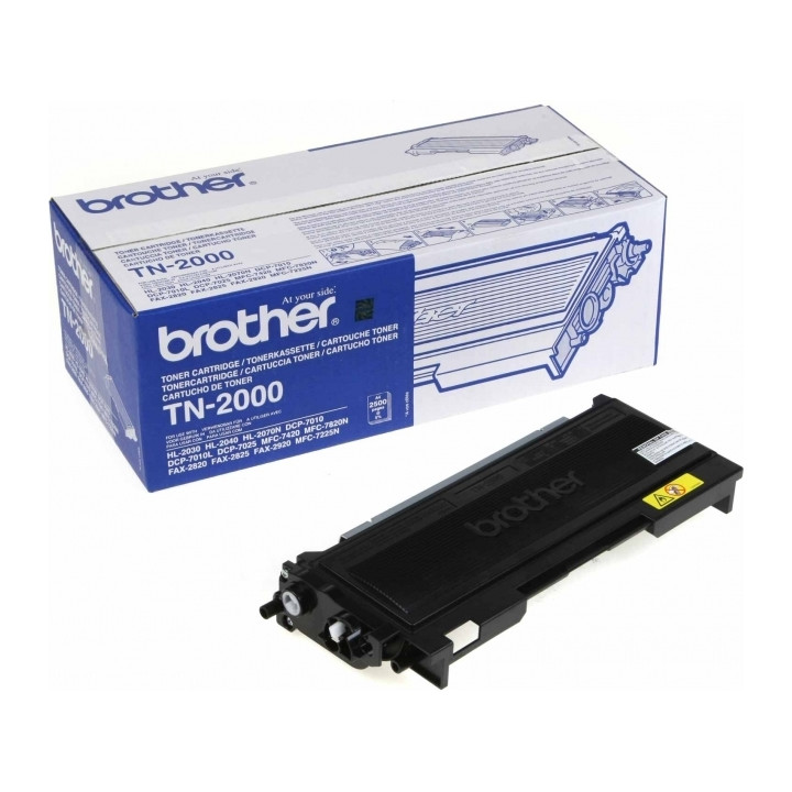 Eredeti Brother fekete toner TN2000 HL-2030|2040|2070|DCP-7010|MFC-7420|7820|Fax-2820|2920 2,5K, "TN2000"