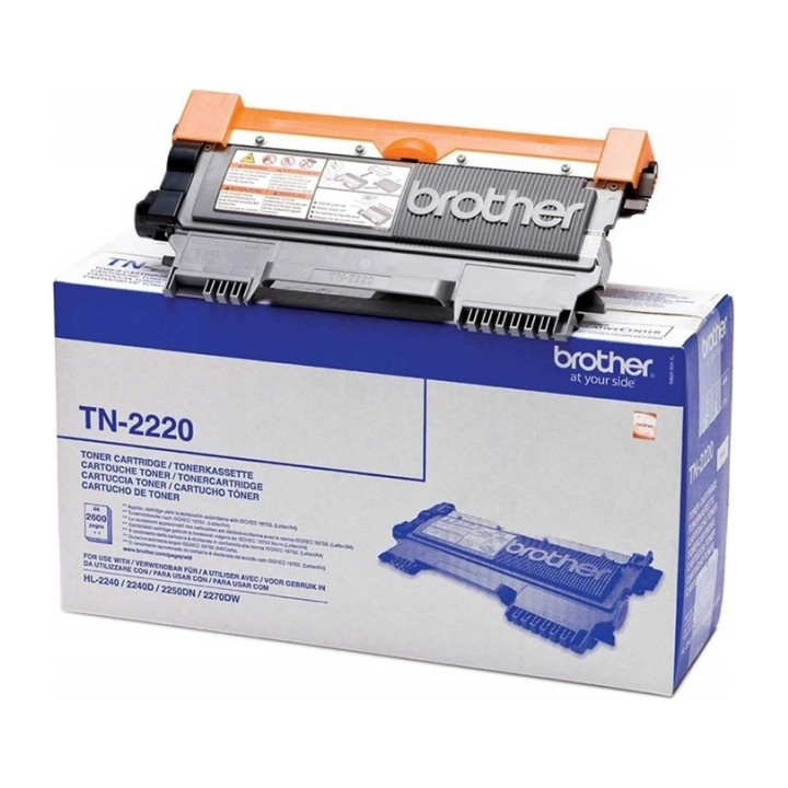 Toner Original Brother Black, TN2220, pentru HL-2240|2250|DCP-7060|7065|7070|MFC-7360|7460|Fax-2845, 2.6K,"TN2220"