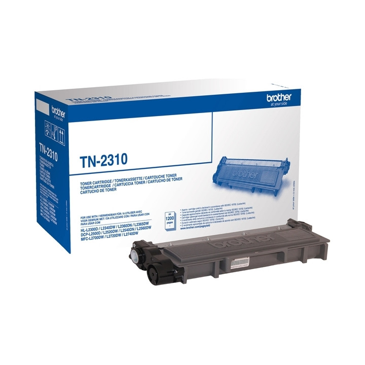 Оригинален тонер Brother Черен TN2310 за HL-L2300|L2340|L2360|L2365|DCP-L2500|L2520|L2540|L2560|L2700|MFC-L2700|L2720|L2740 1.2K