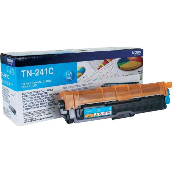 Оригинален тонер Brother Cyan TN241C за HL-3140|3150|3170|DCP-9010|9015|9020|9140|9330|9340 1.4K, "TN241C"