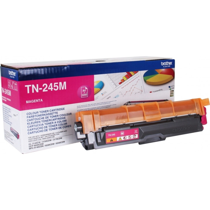 Оригинален тонер Brother Magenta TN245M за HL-3140|3170|DCP-9015|9020|MFC-9140|9340 3K, "TN245M"