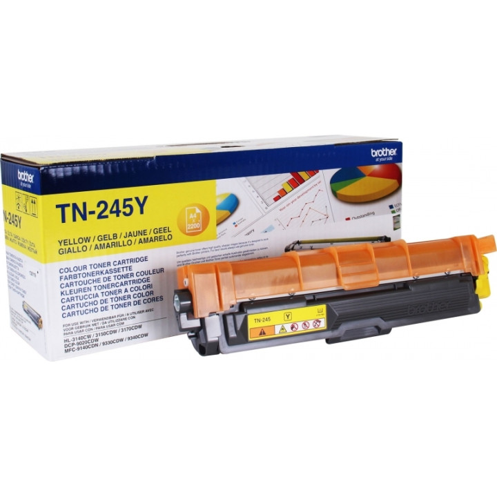 Оригинален тонер Brother Жълт TN245Y за HL-3140|3170|DCP-9015|9020|MFC-9140|9340 2K, "TN245Y"