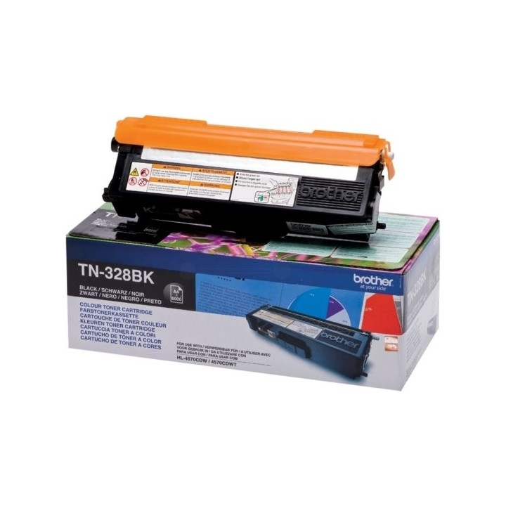 Eredeti Brother Fekete Toner TN328BK HL-4570|MFC-9970|9270 6K, "TN328BK"