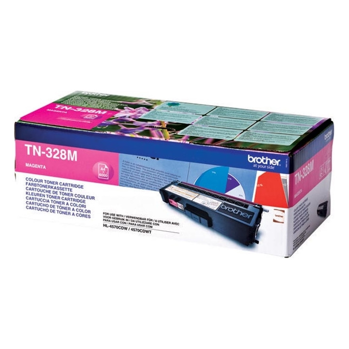Eredeti Brother Magenta Toner TN328M HL-4570|MFC-9970|9270 6K, "TN328M"